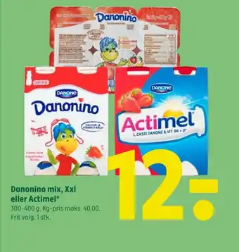 Coop 365 Danonino mix, Xxl eller Actimel* tilbud