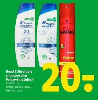 Coop 365 Head & Shoulders shampoo eller Polyswing styling* tilbud