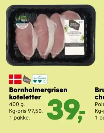 Kvickly Bornholmergrisen koteletter tilbud