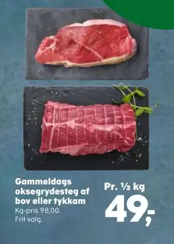 Kvickly Gammeldags oksegrydesteg af bov eller tykkam tilbud