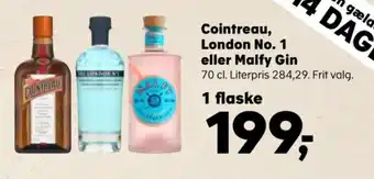 Kvickly Cointreau, London No. 1 eller Malfy Gin tilbud