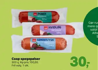 Kvickly Coop spegepølser tilbud