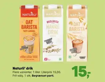 Kvickly Naturli' drik tilbud