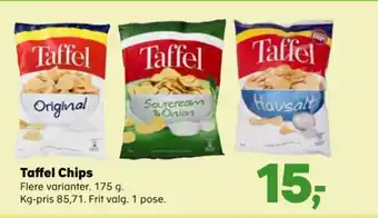 Kvickly Taffel Chips tilbud