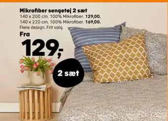 Mikrofiber sengetøj 2 sæt