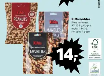 Kvickly KiMs nødder tilbud