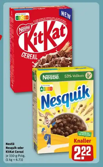 REWE DE Nestlé Nesquik oder KitKat Cereal tilbud