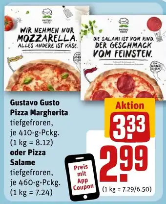 REWE DE Gustavo Gusto Pizza Margherita tilbud