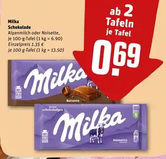 REWE DE Milka Schokolade tilbud