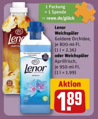 REWE DE Lenor Weichspüler tilbud