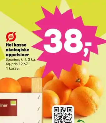 SuperBrugsen Hel kasse økologiske appelsiner tilbud