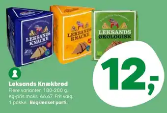 SuperBrugsen Leksands Knækbrød tilbud