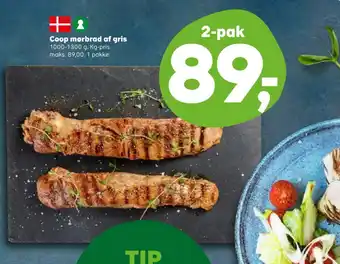 SuperBrugsen Coop mørbrad af gris tilbud