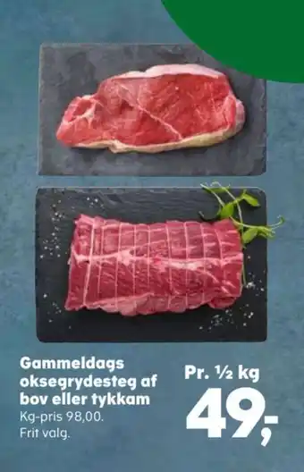 SuperBrugsen Gammeldags oksegrydesteg af bov eller tykkam tilbud