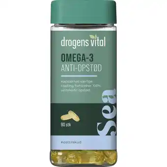 Fleggaard Drogens vital omega 3 anti-opstød 90 stk tilbud