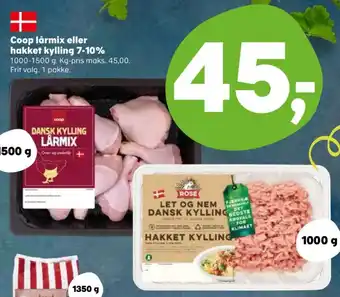 SuperBrugsen Coop lårmix eller hakket kylling 7-10% tilbud