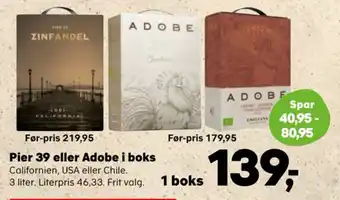 SuperBrugsen Pier 39 eller Adobe i boks tilbud