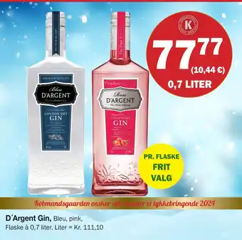 Købmandsgården D´argent gin tilbud