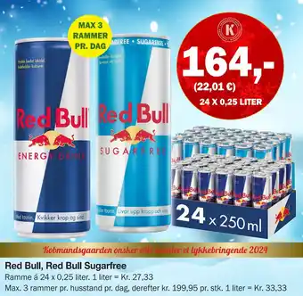 Købmandsgården Red bull, red bull sugarfree tilbud