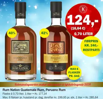 Købmandsgården Rum nation guatemala rum, peruano rum tilbud