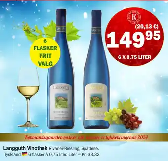 Købmandsgården Langguth vinothek tilbud