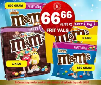 Købmandsgården M&m´s tilbud