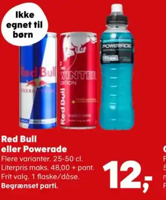 SuperBrugsen Red Bull eller Powerade tilbud