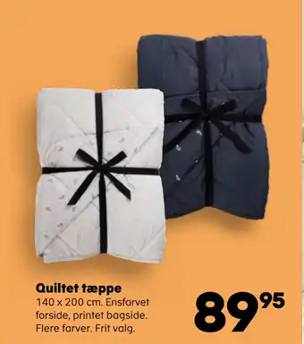 Kvickly Quiltet tæppe tilbud