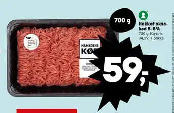 SuperBrugsen Hakket okse kød 5 8% tilbud