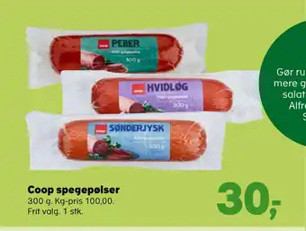 SuperBrugsen Coop spegepølser tilbud
