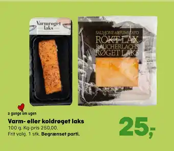 SuperBrugsen Varm- eller koldrøget laks tilbud