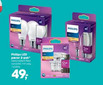 SuperBrugsen Philips led pærer 2-pak tilbud