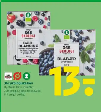 Coop 365 Økologiske bær tilbud