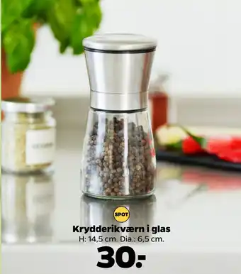 Krydderikværn i glas