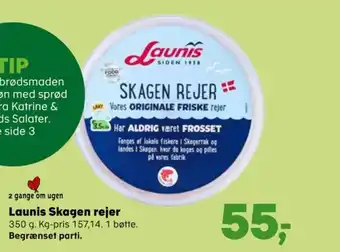 SuperBrugsen Launis Skagen rejer tilbud