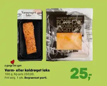 SuperBrugsen Varm- eller koldrøget laks tilbud