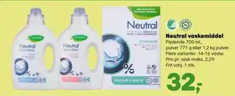 SuperBrugsen Neutral vaskemiddel tilbud