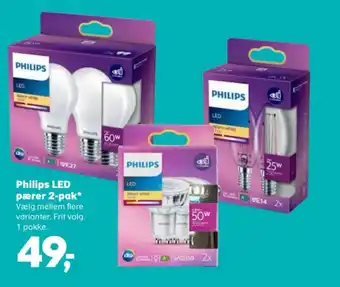 SuperBrugsen Philips LED pærer 2-pak* tilbud
