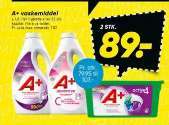 Bilka A+ vaskemiddel tilbud