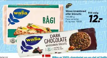 Bilka Wasa knækbrød eller biscuits tilbud