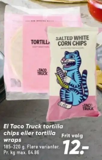 Bilka El Taco Truck tortilla chips eller tortilla wraps tilbud