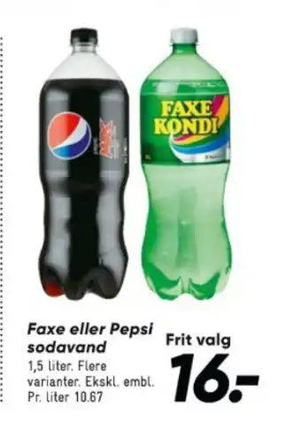 Bilka Faxe eller Pepsi sodavand tilbud