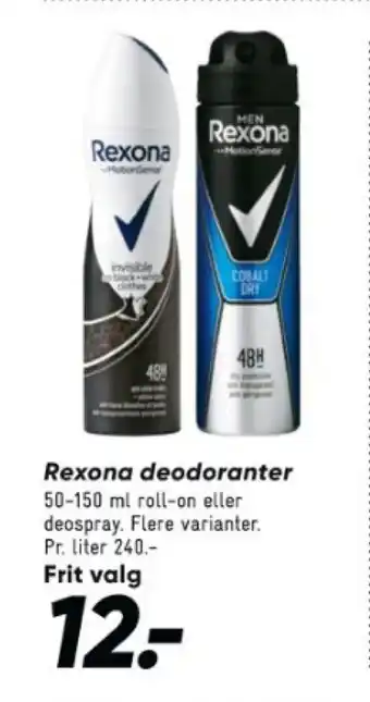 Bilka Rexona deodoranter tilbud