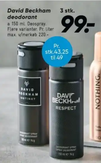 Bilka David Beckham deodorant tilbud