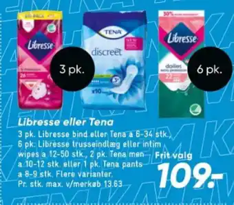 Bilka Libresse eller Tena tilbud