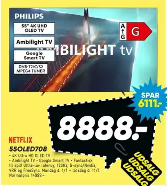 Bilka 55" 4K UHD OLED TV 550LED708 tilbud