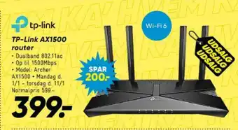 Bilka TP-Link AX1500 router tilbud