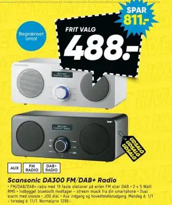 Scansonic DA300 FM/DAB+Radio