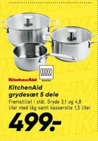 Bilka KitchenAid grydesæt 5 dele tilbud