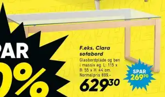 Bilka F.eks. Clara sofabord tilbud